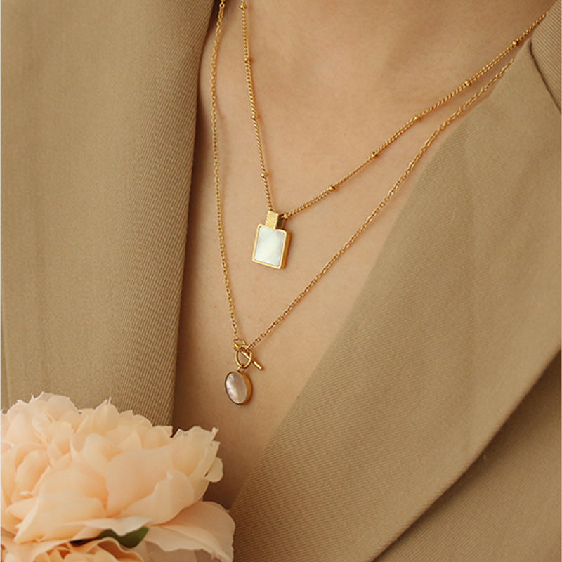 Round Shell Pendant Necklace