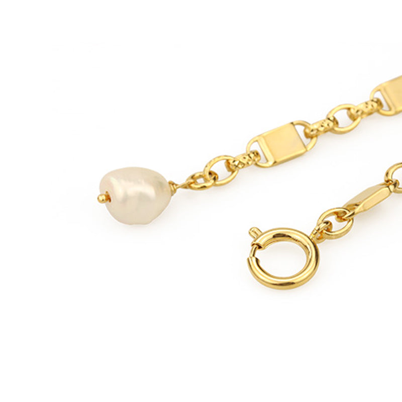 Lock Pearl Pendant Bracelet