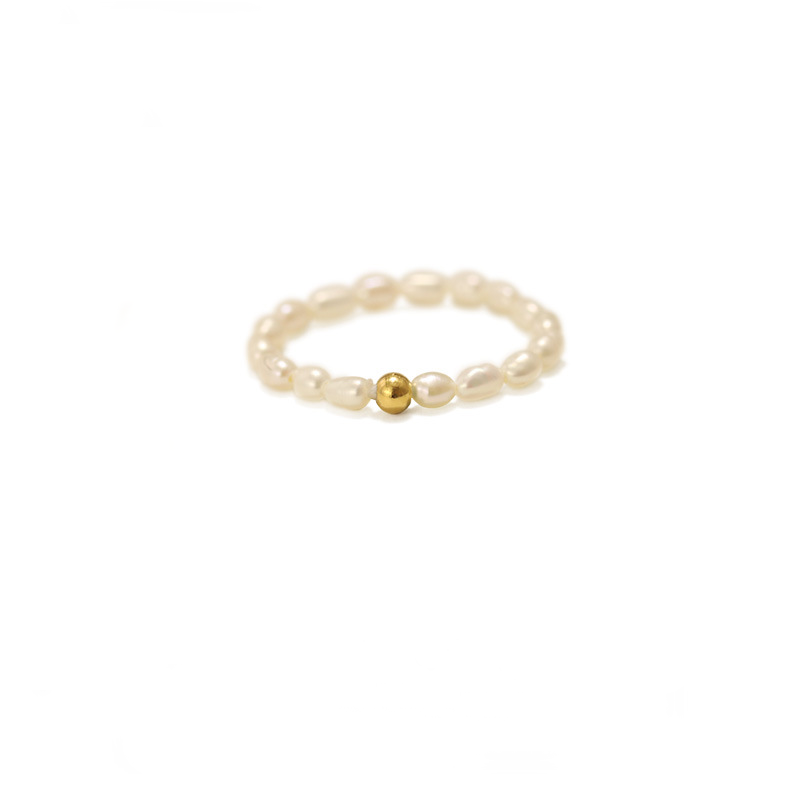 Mini Bead Pearl Ring